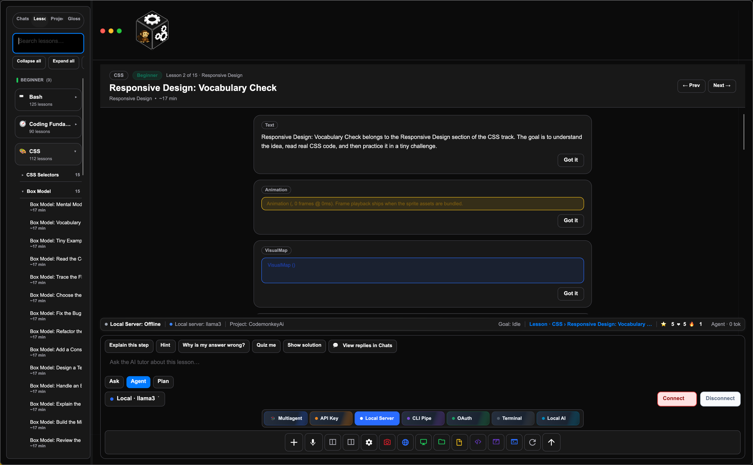 Codemonkey AI — a local desktop coding workspace built on the MultiAgentOS shell.